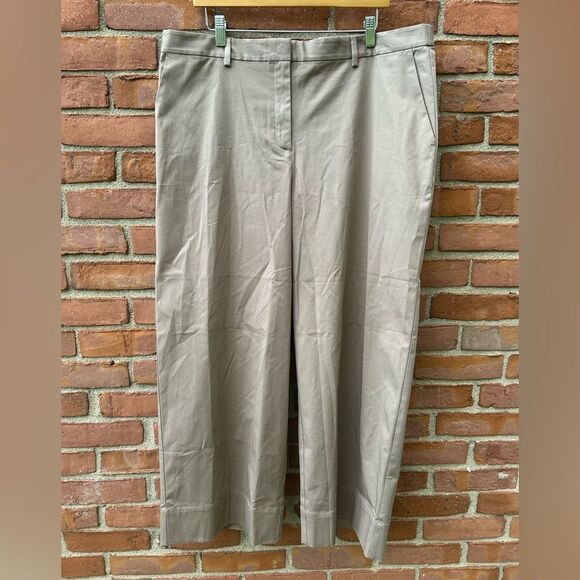 Eileen Fisher Stretch Cotton Twill Wide Leg Trouser Pant Cocoa - Picture 2 of 10